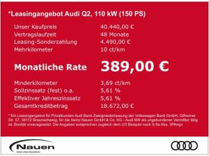 Audi Q2 35 TFSI S tronic S line SONOS Matrix ALLWETTER