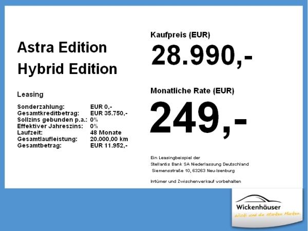 Opel Astra Edition Hybrid