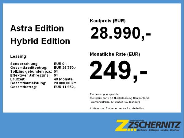 Opel Astra Edition Hybrid