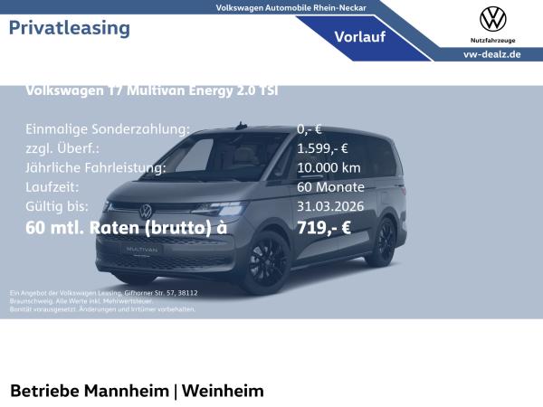 Volkswagen T7 Multivan Energy 2.0 TSI DSG Klima NAVI AHK