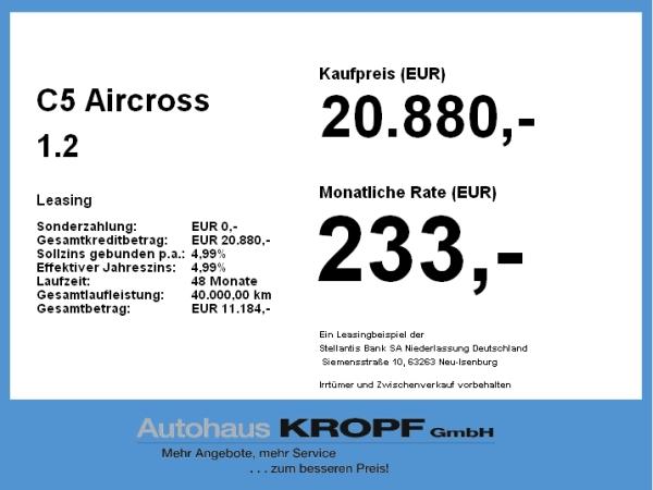 Citroën C5 Aircross 1.2 Tempomat,LED,Rückfahrkamera