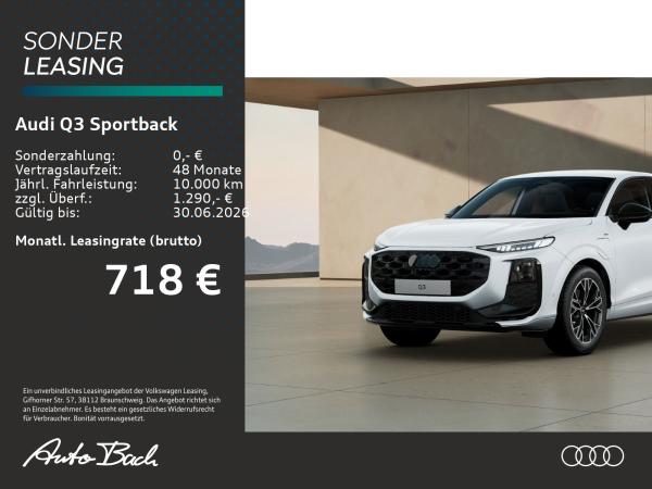 Audi Q3 Sportback e-hybrid 2x S-Line AHK /19" /TechPlus 0,5%