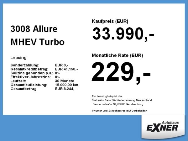 Peugeot 3008 Allure MHEV