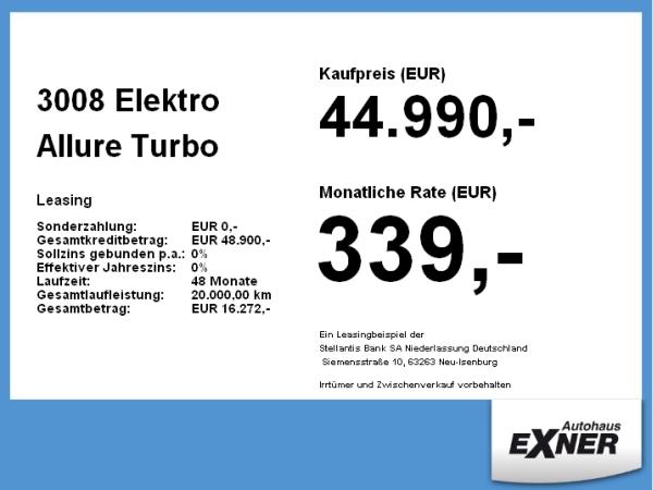 Peugeot 3008 Elektro Allure