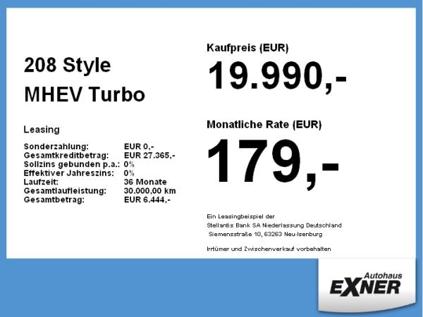 Peugeot 208 Style MHEV **Gewerbehammer**