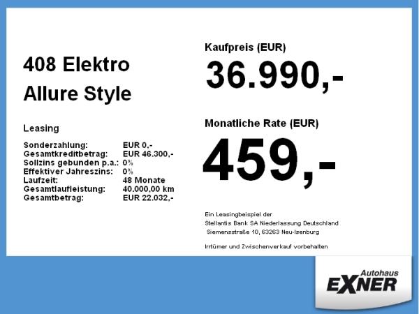 Peugeot 408 Elektro Allure **Gewerbehammer**