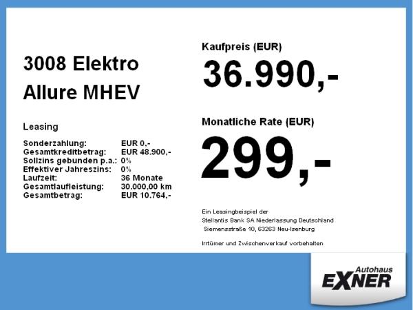 Peugeot 3008 Elektro Allure **Gewerbehammer**