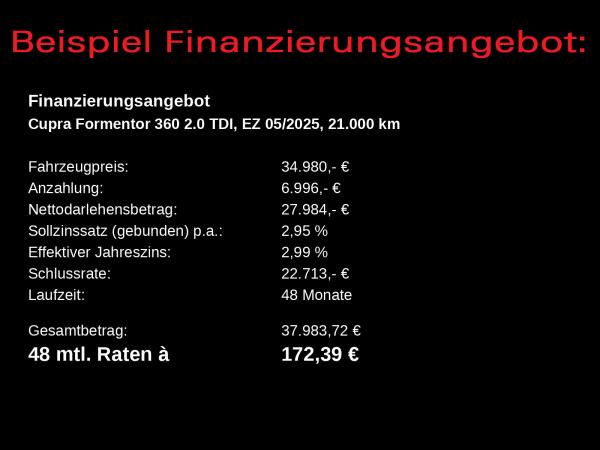 Cupra Formentor 2.0TDI DSG / Navi, 360°, FullLink, LED