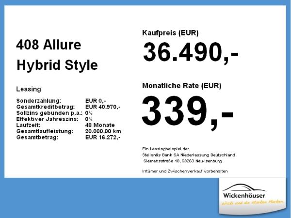 Peugeot 408 Allure Hybrid