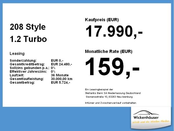 Peugeot 208 Style 1.2 Turbo **Gewerbehammer**