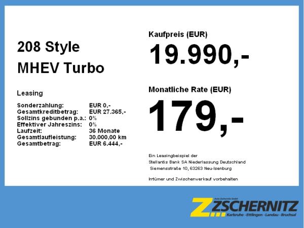 Peugeot 208 Style MHEV **Gewerbehammer**