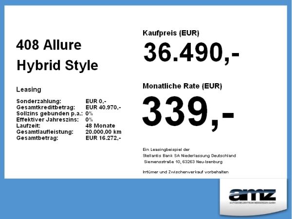 Peugeot 408 Allure Hybrid