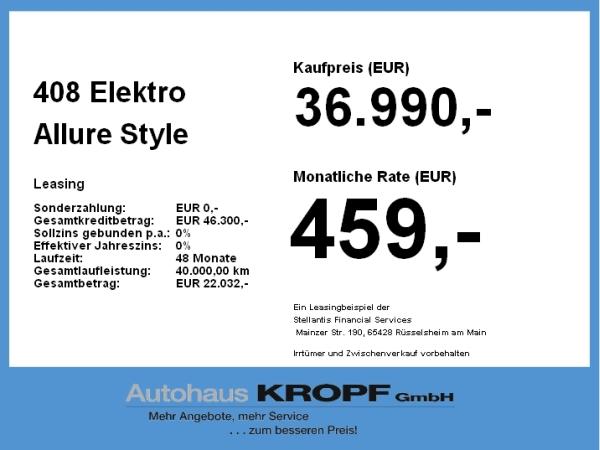 Peugeot 408 Elektro Allure **Gewerbehammer**