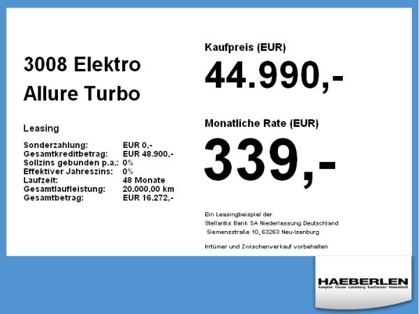 Peugeot 3008 Elektro Allure