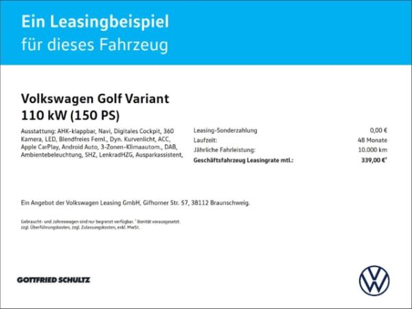 Volkswagen Golf Variant 2.0 TDI GOAL DSG NAVI AHK KAM ACC LED SHZ PDC LM