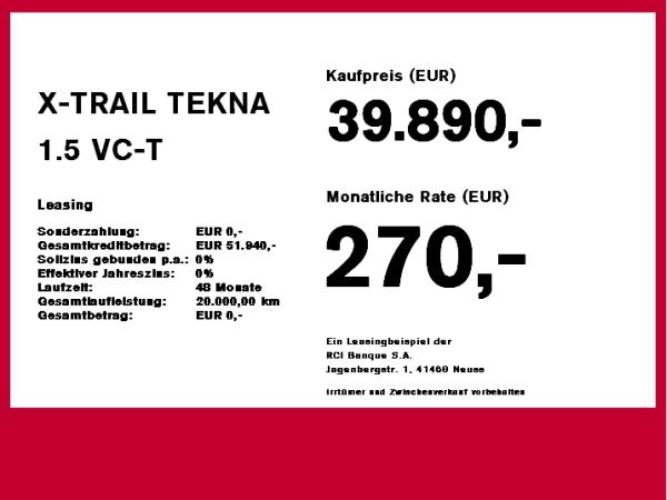 Nissan X-Trail X-TRAIL TEKNA 1.5 VC-T MHEV 4x2 ACC+LED+Navi+SD