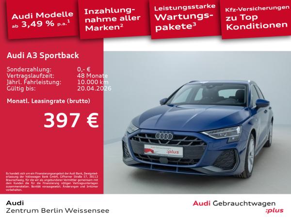 Audi A3 Sportback 1.5 TFSI e *S-LINE*LED*RFK*NAV*APP*