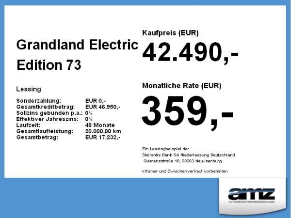 Opel Grandland Electric Edition 73 kWh Batterie