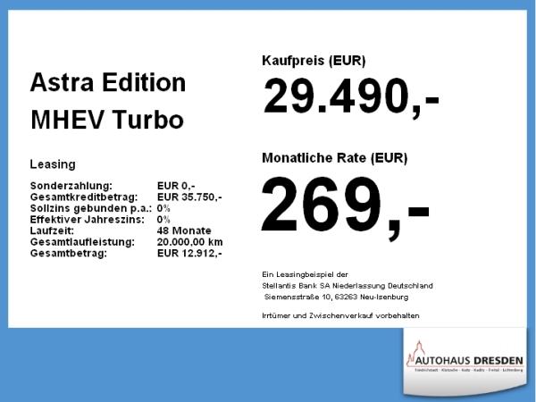 Opel Astra Edition MHEV