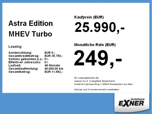Opel Astra Edition MHEV