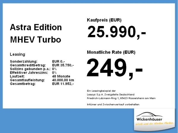 Opel Astra Edition MHEV