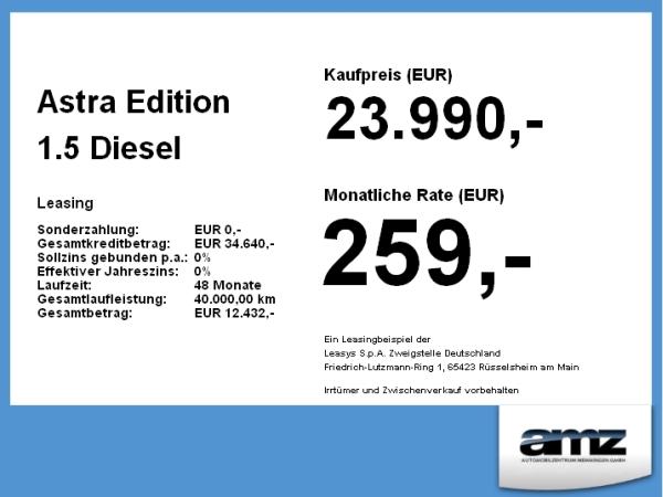 Opel Astra Edition 1.5 Diesel