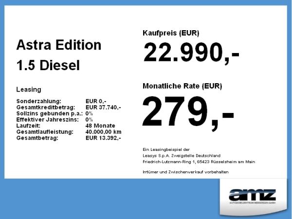 Opel Astra Edition 1.5 Diesel