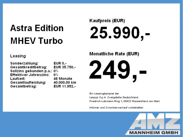 Opel Astra Edition MHEV