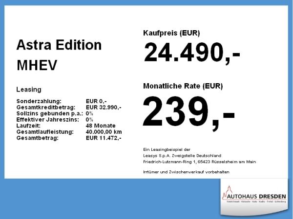 Opel Astra Edition MHEV