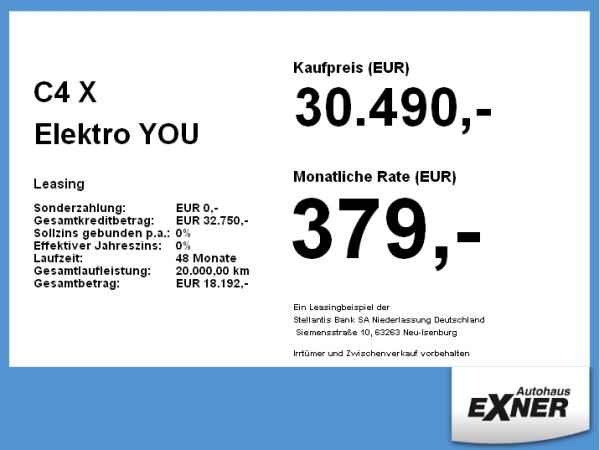 Citroën C4 X Elektro YOU Standard-Range