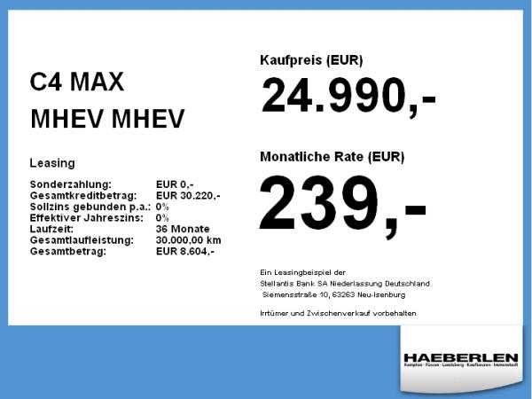 Citroën C4 MAX MHEV