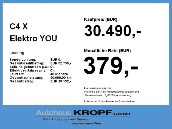 Citroën C4 X Elektro YOU Standard-Range