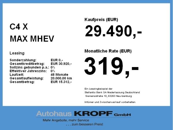 Citroën C4 X MAX MHEV