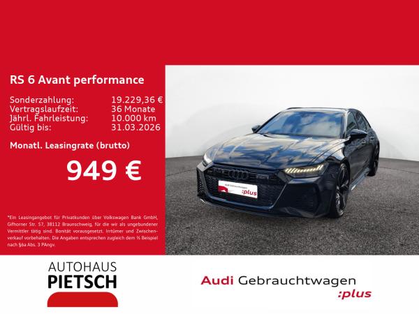 Audi RS6 Avant performance 4.0 TFSI RS-Abgas Matrix