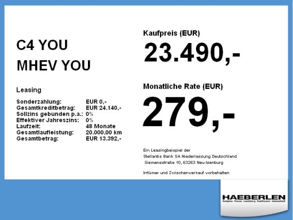 Citroën C4 YOU MHEV