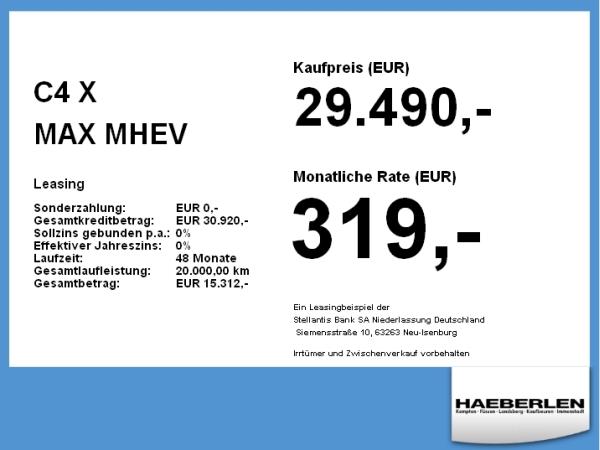 Citroën C4 X MAX MHEV