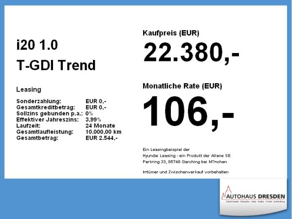 Hyundai i20 1.0 T-GDI Trend *BOSE*LED*NAVI*DAB*SHZ*KAM*