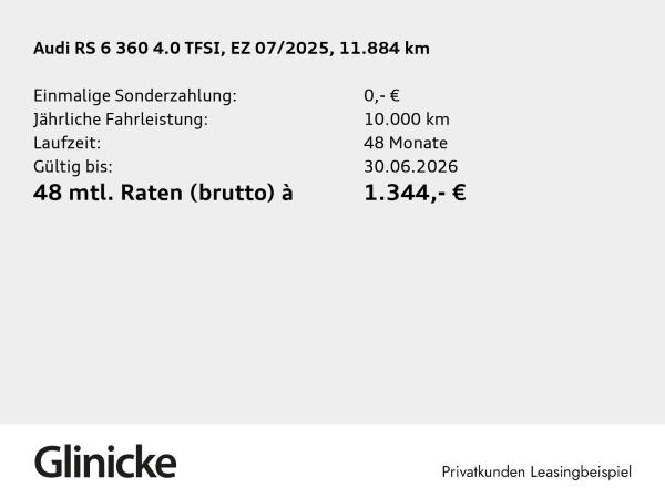 Audi RS6 RS 6 Av 4.0 TFSI qu. Laser B&O Pano HuD AHK 360° Audi RS6 RS 6 Av 4.0 TFSI qu. Laser B&O Pano HuD AHK 360°