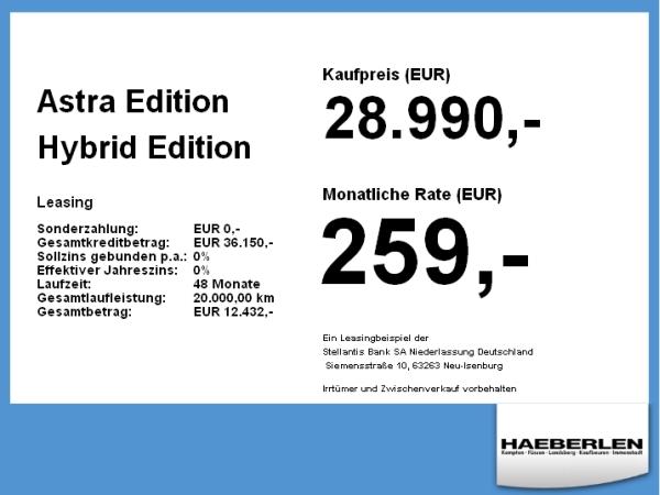 Opel Astra Edition Hybrid