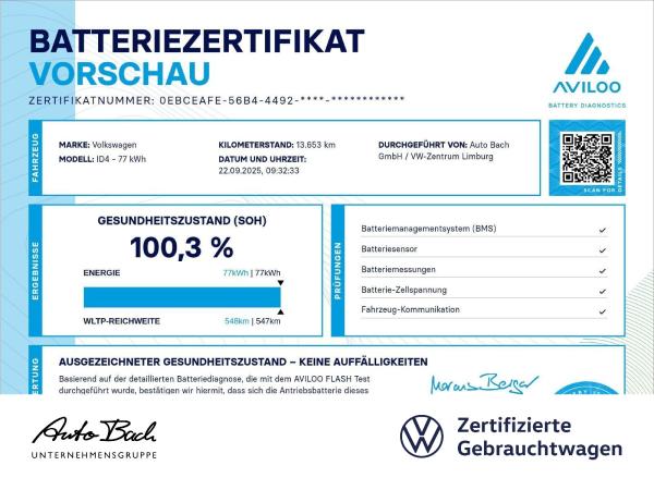 Volkswagen ID.4 Pro electric Automatik Navi LED Standhzg ACC EPH DAB