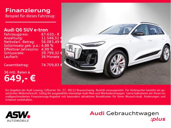 Audi Q6 e-tron Q6 SUV e-tron performance !0,25%! S line PANO AHK B&O VC / Sofort verfügbar!!!