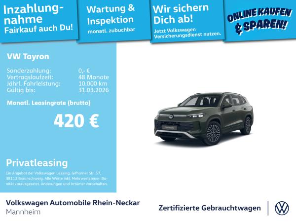 Volkswagen Tayron 2.0 TDI 4Motion Life DSG Navi AHK Kamera uvm