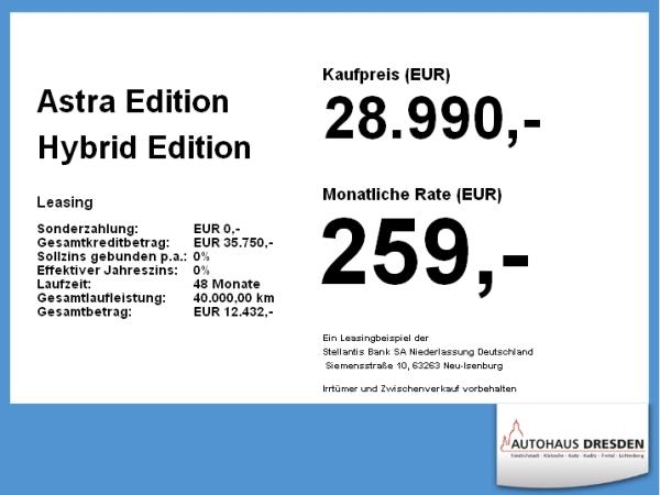 Opel Astra Edition Hybrid **Gewerbehammer**