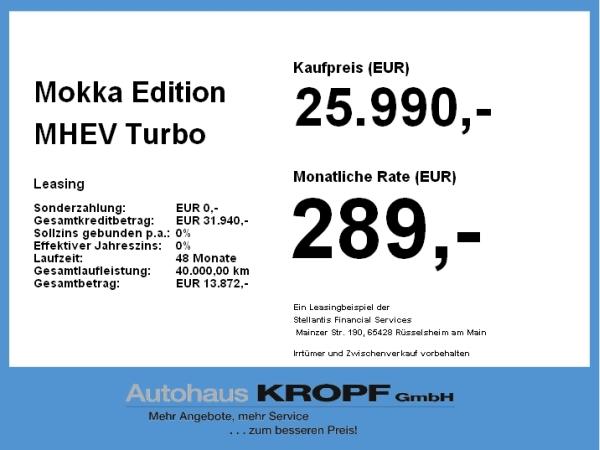 Opel Mokka Edition MHEV **Gewerbehammer**