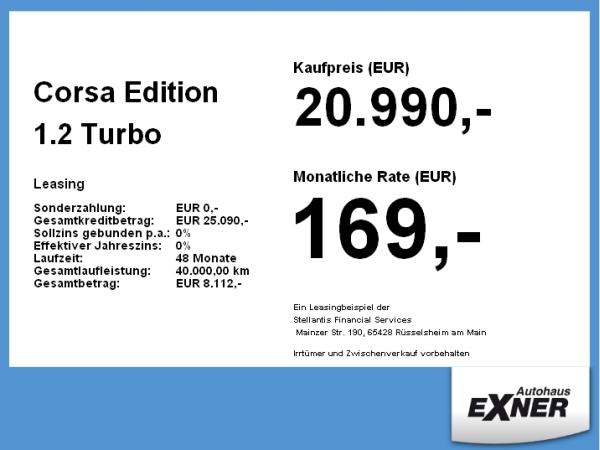 Opel Corsa Edition 1.2 Turbo **Gewerbehammer**