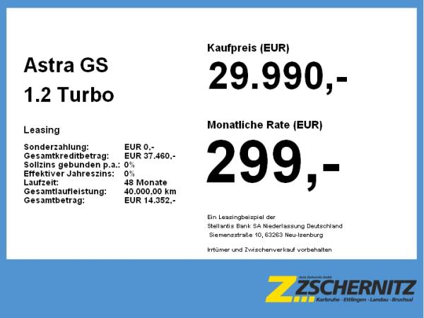 Opel Astra GS 1.2 Turbo **Gewerbehammer**