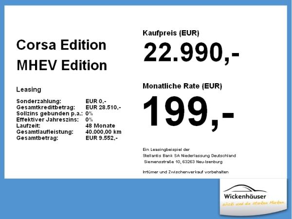 Opel Corsa Edition MHEV **Gewerbehammer**
