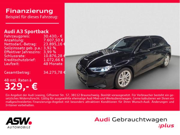 Audi A3 Sportback 30TFSI NAVI LED AHK ACC RFK SHZ VC// sofort verfügbar!!