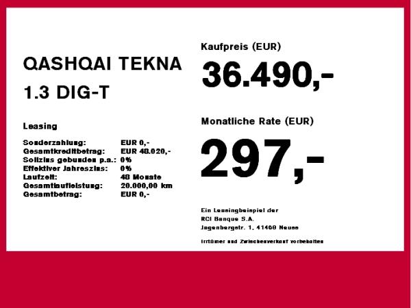 Nissan Qashqai QASHQAI TEKNA 1.3 DIG-T MHEV Xtronic 4x4 ACC+LED