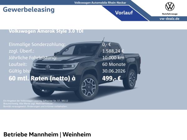 Volkswagen Amarok Style 3.0 TDI 4Motion Automatik NAVI AHK